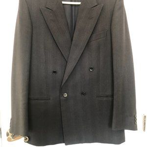 Harry Rosen Paolo da Barberino Double Breasted Suit Jacket 100% Pure Virgin Wool